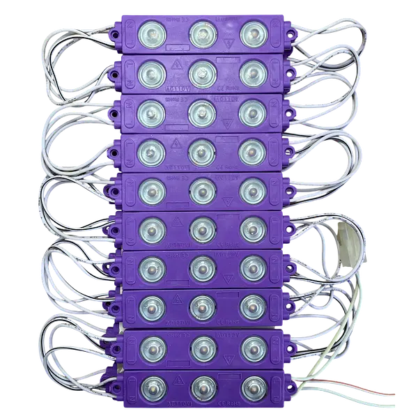 Módulos 3 Led 2w Purple 110v Pack De 20unidades