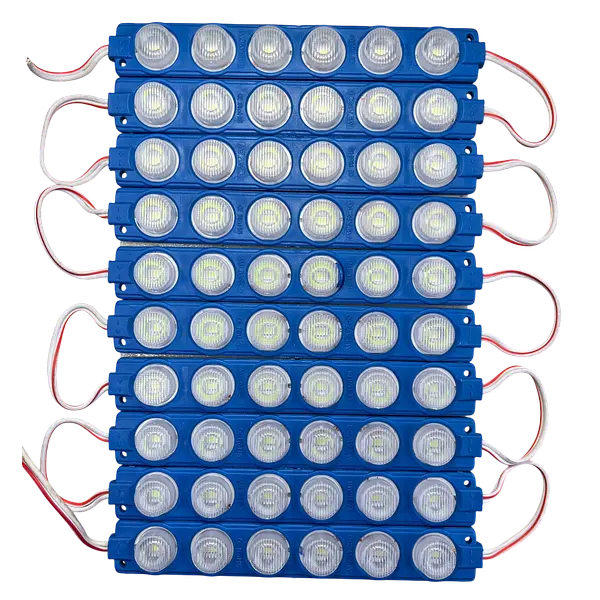 Módulo Led 12v Aguamarina Con Lupa De 6w. Pack De 20unidades