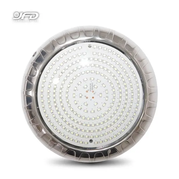 Bala De Piscina Sobre Poner Borde Plateado Rgb 12v Ac 18w