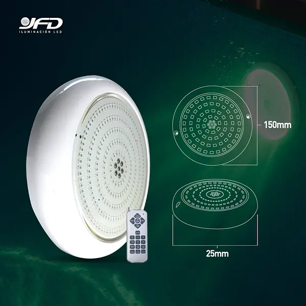 Bala De Piscina De Sobre Poner 18w Rgb 6" Ac