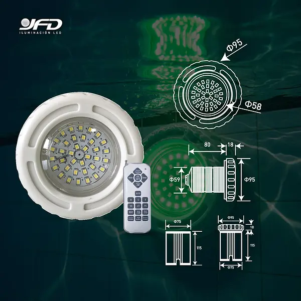 Bala Piscina Led Rgb 3w De Incrustar Smd Ip68 12v