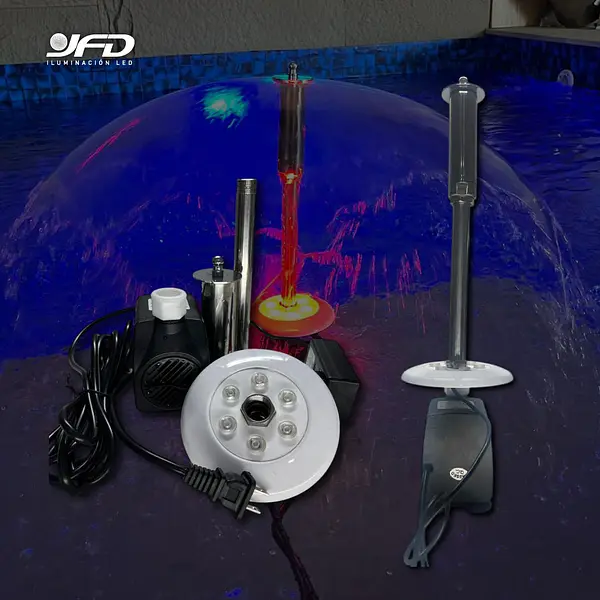 Fuente De Agua Portátil 6w Con Luz Rgb Y Tensión 12v