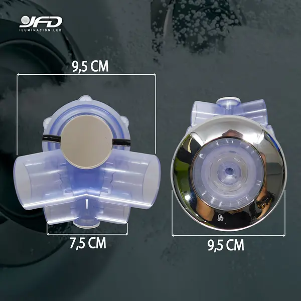 Hidrojet Jacuzzi Con Regulador De Agua Luz Rgb 1/2" 1"