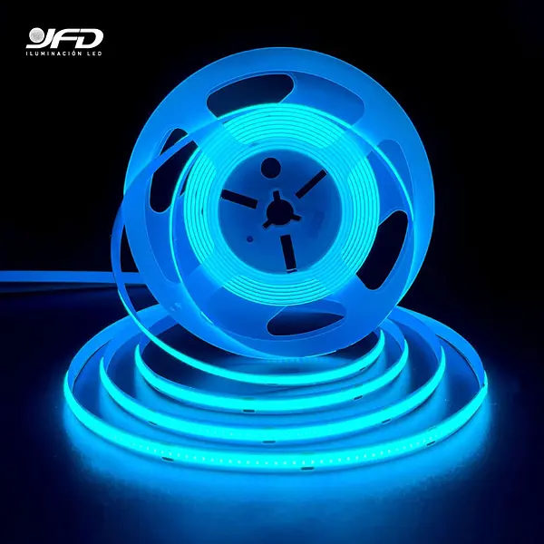 Cinta Led Cob 8 Mm 12v Azul Hielo Imp