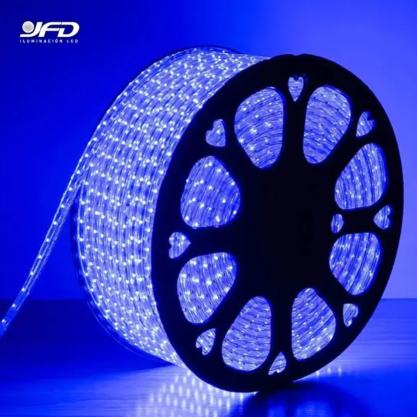 Cinta Led 2835 Encauchetada Azul 110v 50 M