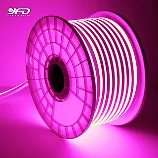 Cinta Led Neon Flex 110v 6mm Rosado X 100m