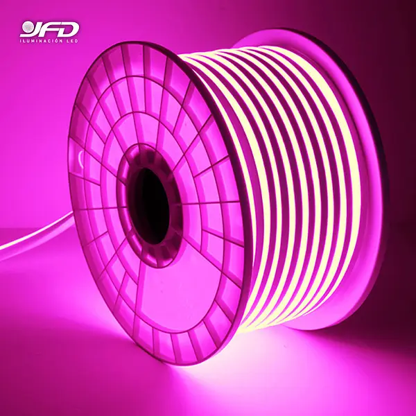 Cinta Led Neon Flex 110v 6mm Rosado X 100m
