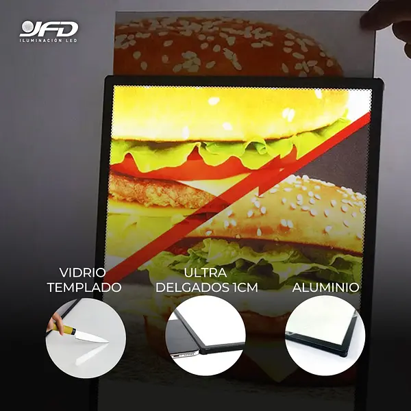 Caja De Luz Led 40x60 Ultra Delgada Para Publicidad